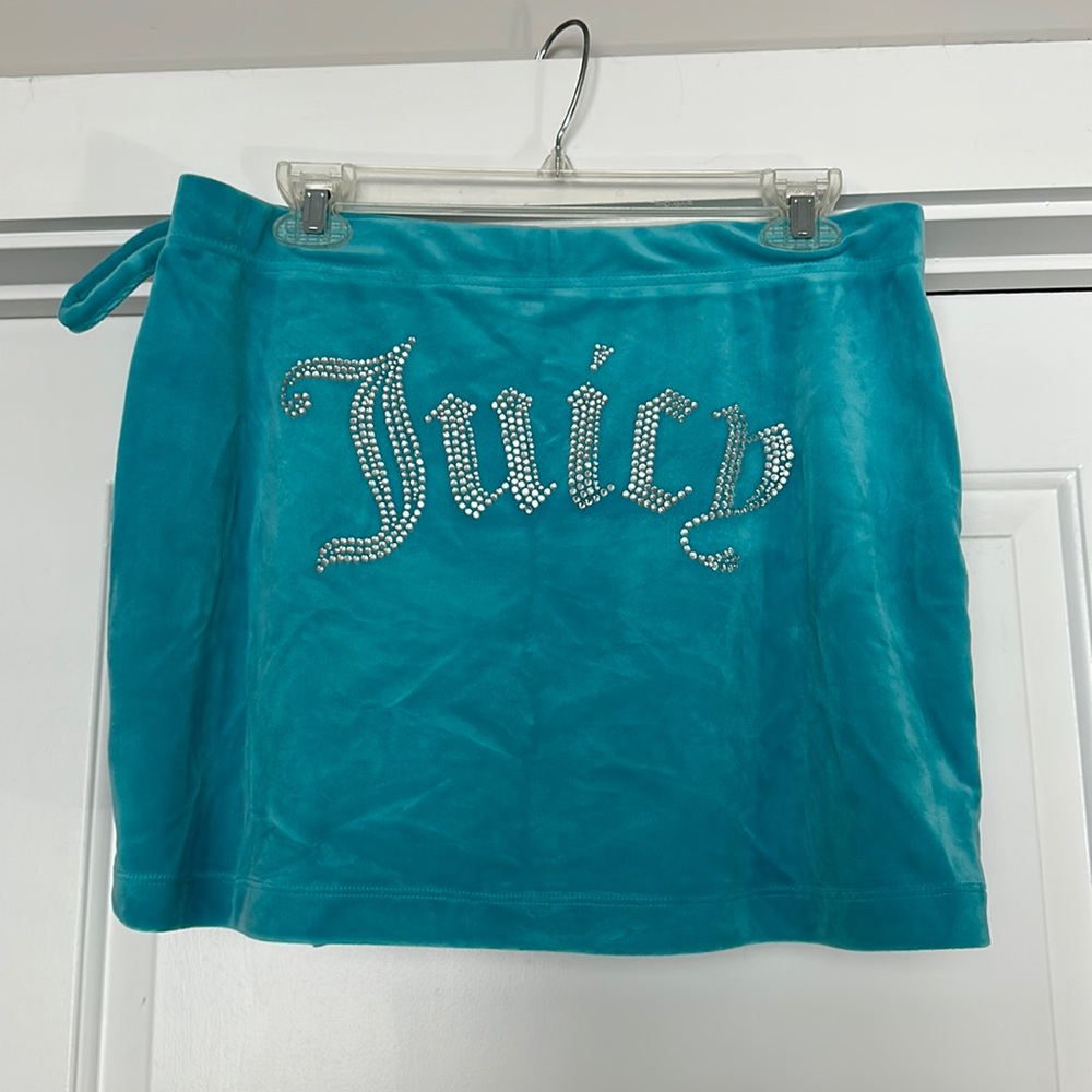 Juicy Couture Embossed Velour Y2k Wrap Skirt